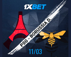ставка без риска 1xBet ПСЖ - Боруссия фото